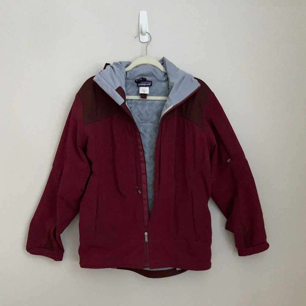 Patagonia jacket in cranberry